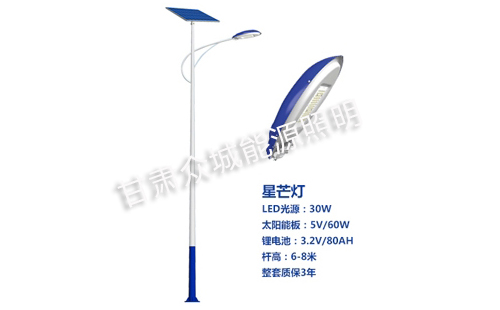 沙雅太阳能路灯核心技术参数解读